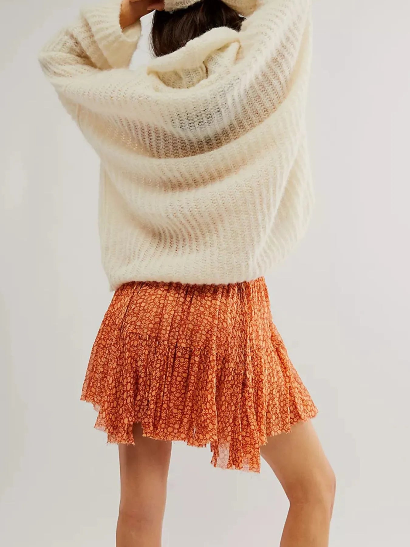 Floral Print Mini Skirt