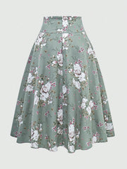 Floral Print Tied Skirt