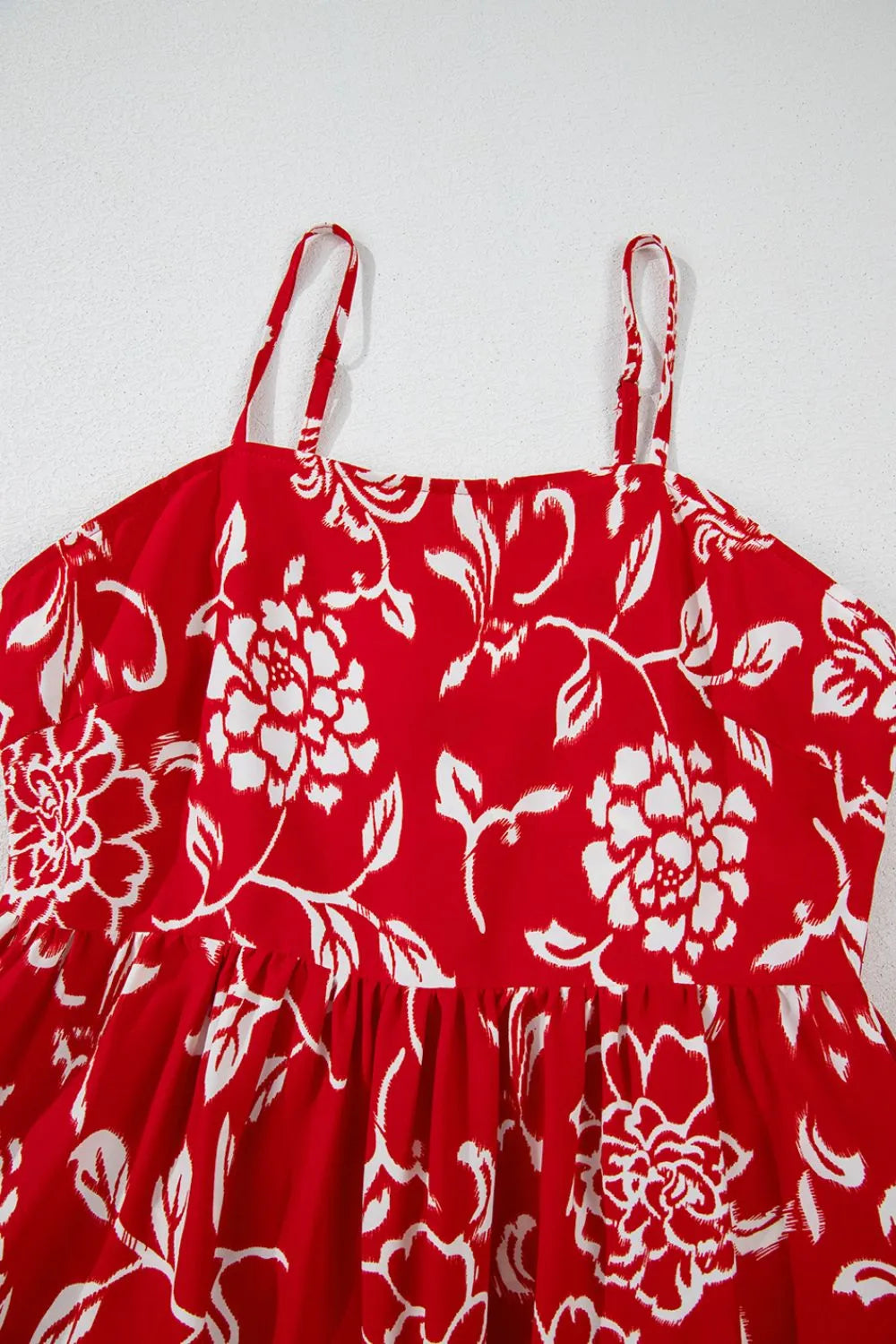 Floral Printed Spaghetti Strap Empire Waist Maxi Dress