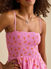 Floral Smocked Tiered Mini Cami Dress