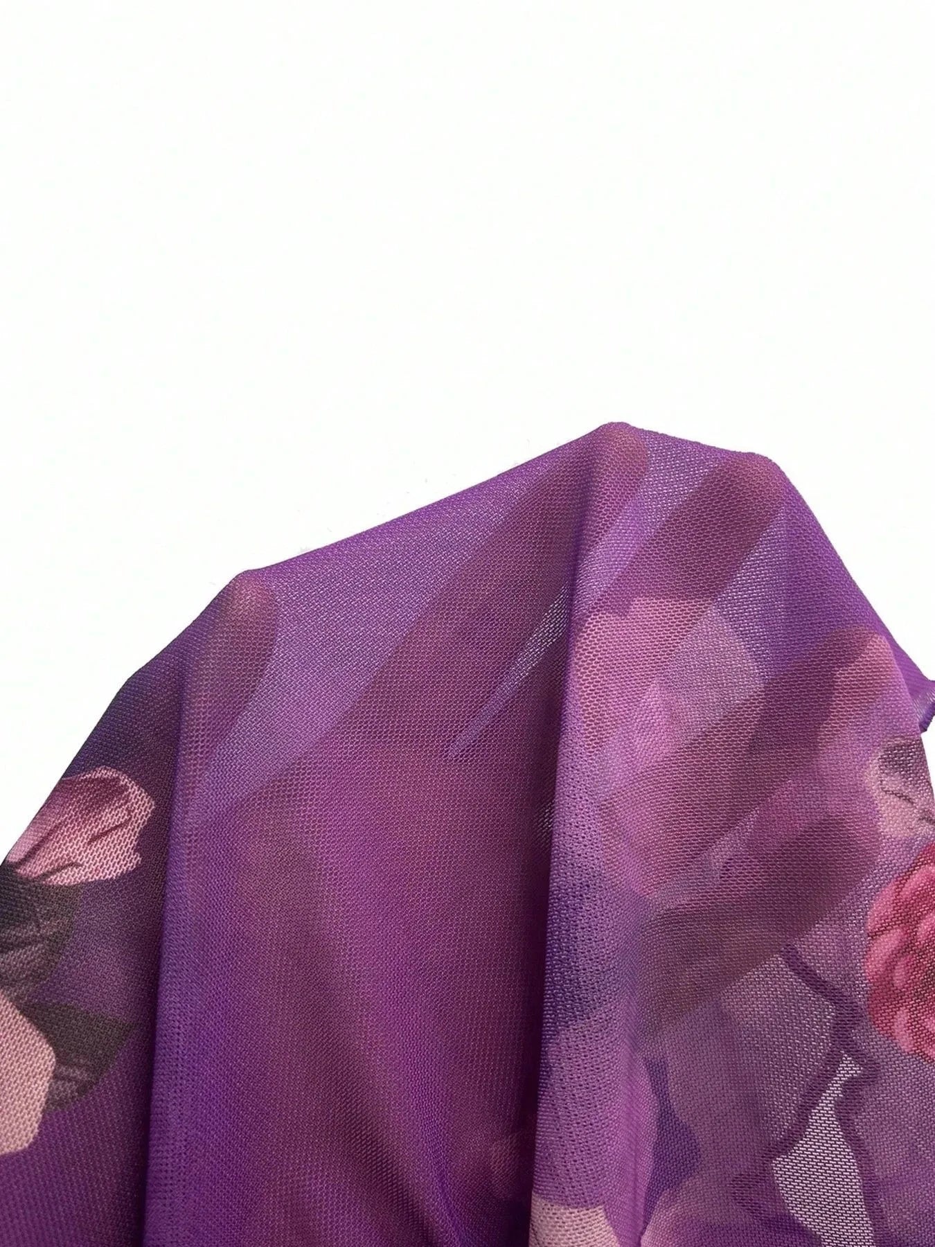 Floral Tie Front Flare Sleeve Blouse