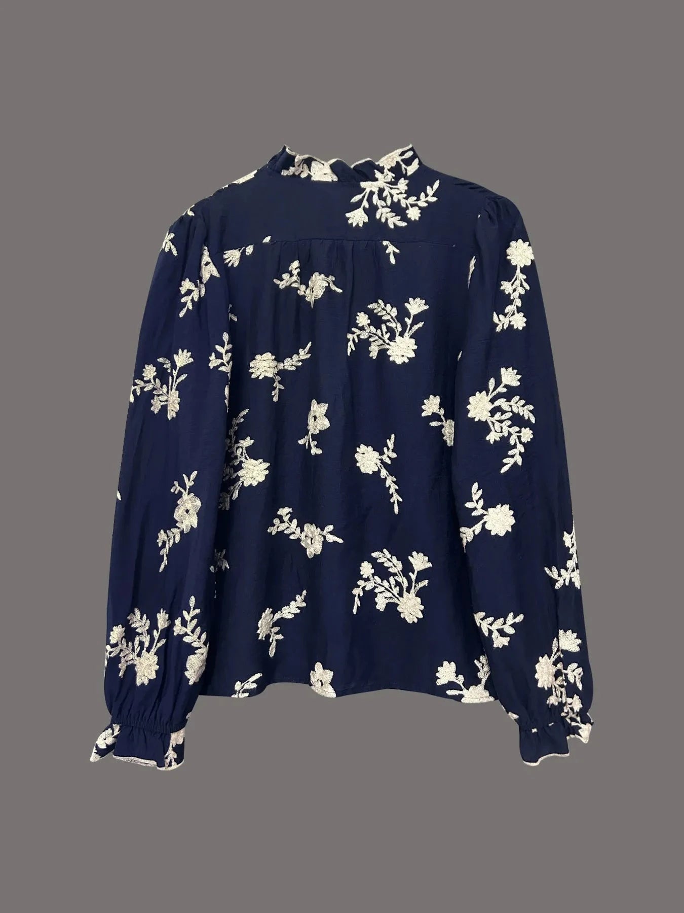 Flower Button Up Long Sleeve Shirt