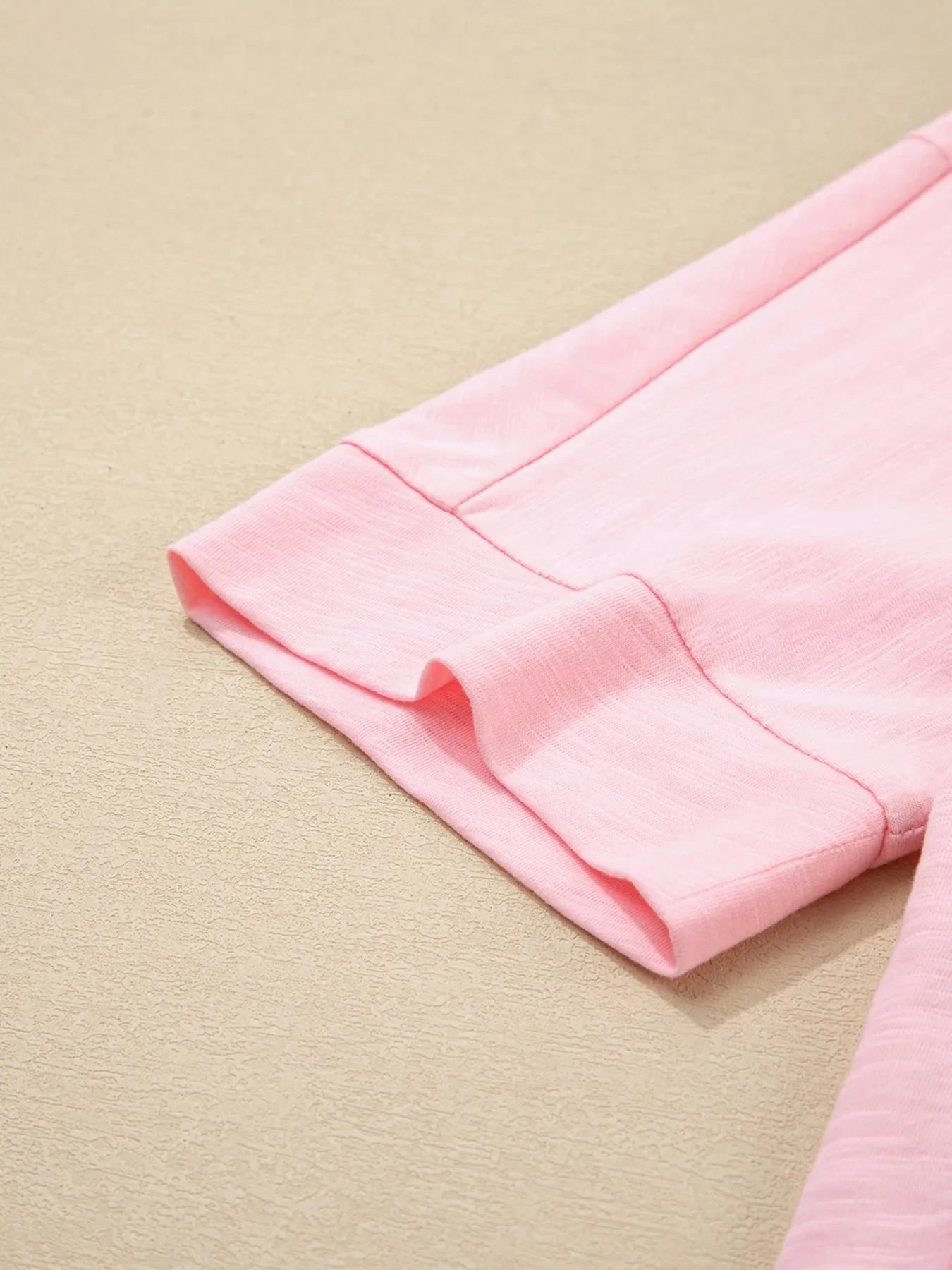 Flower Patched Exposed Seam Oversized T Shirt