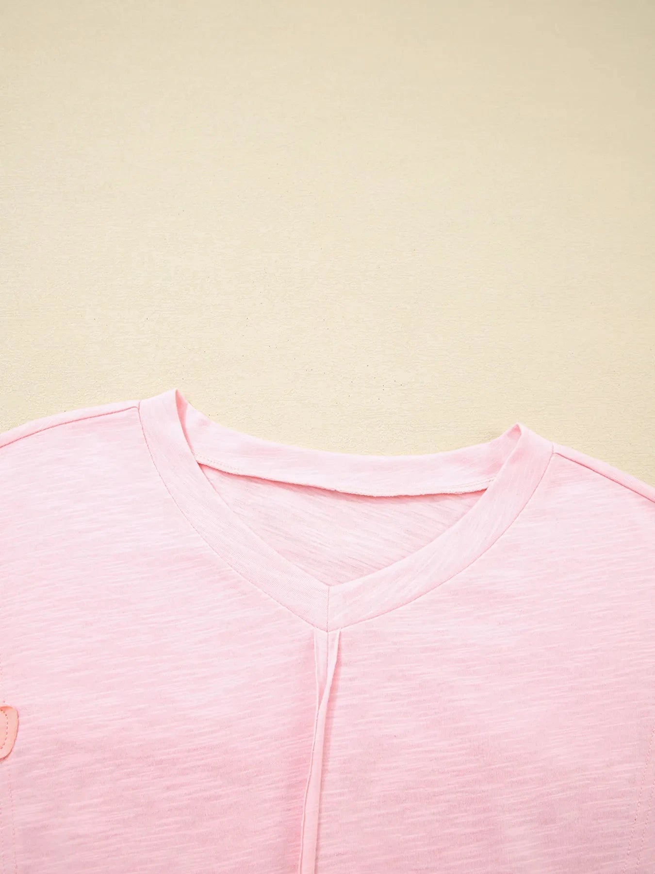 Flower Patched Exposed Seam Oversized T Shirt