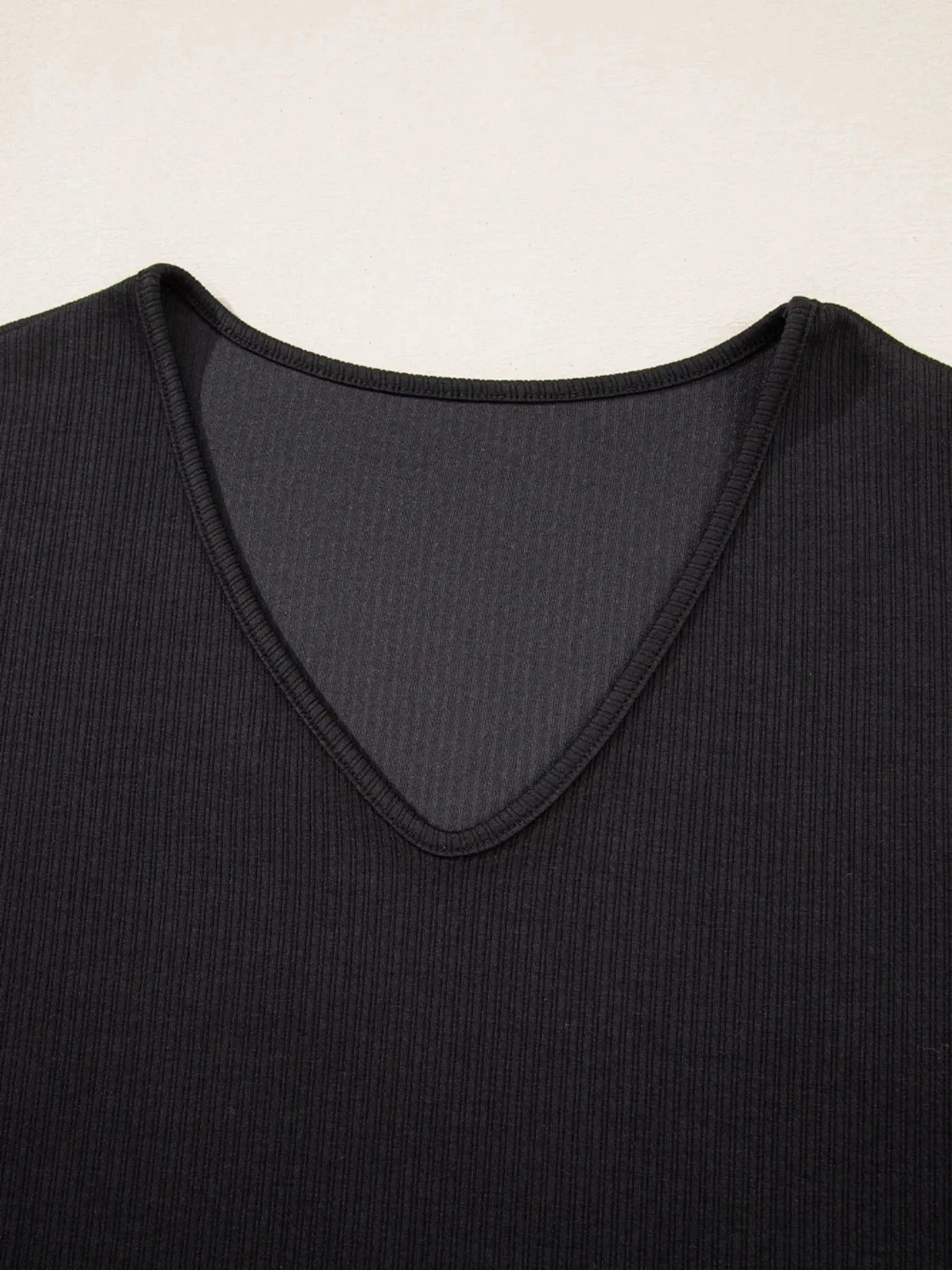 Flower Sheer Sleeve V-Neck Blouse