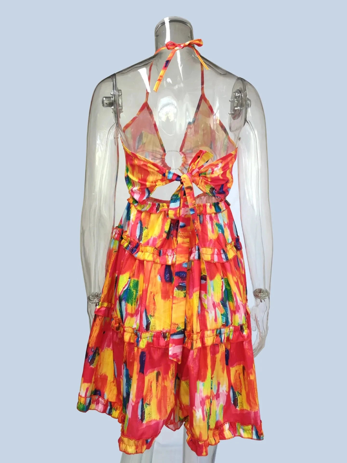 Full Size Cutout Halter Neck Cami Dress Plus Size