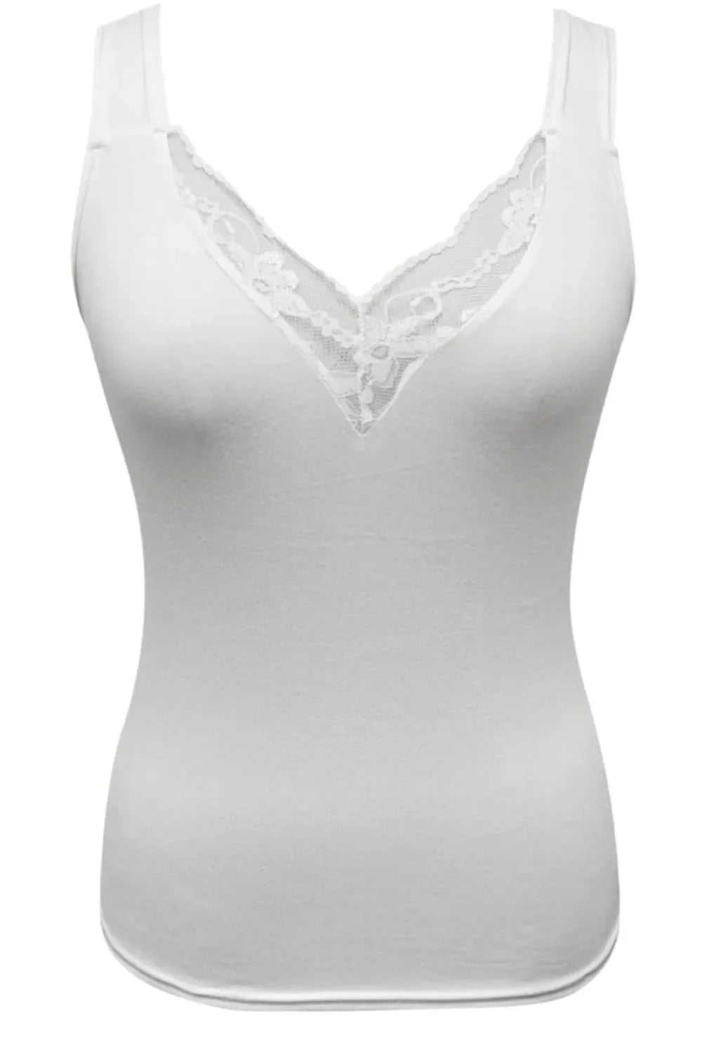 Full Size Lace Detail V-Neck Tank Plus Size