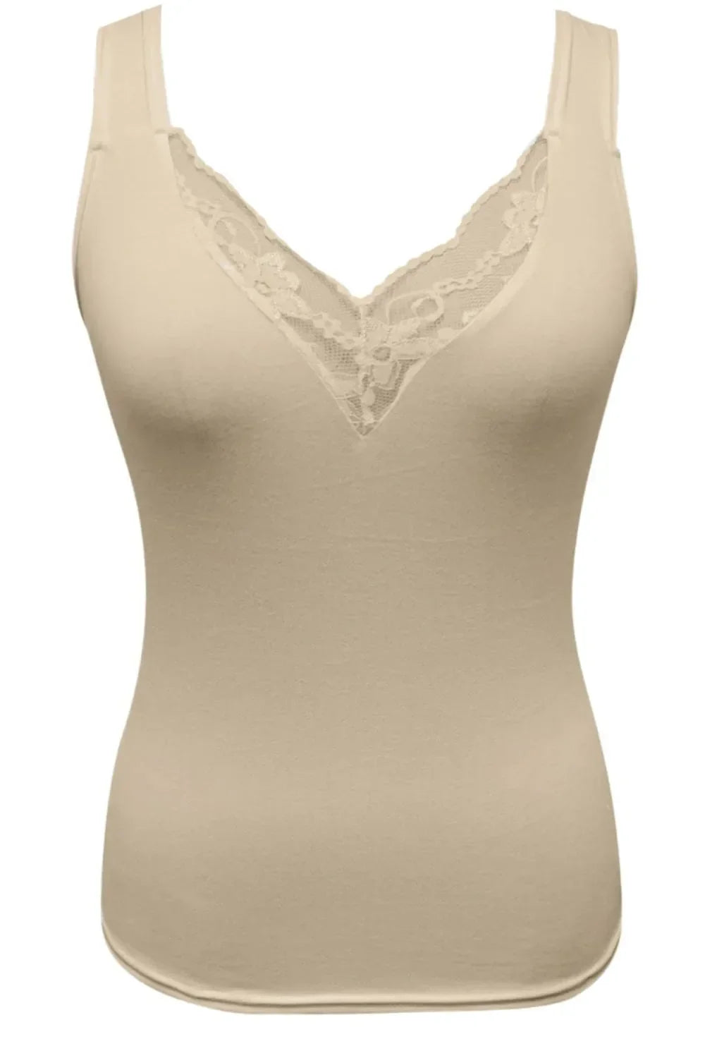 Full Size Lace Detail V-Neck Tank Plus Size