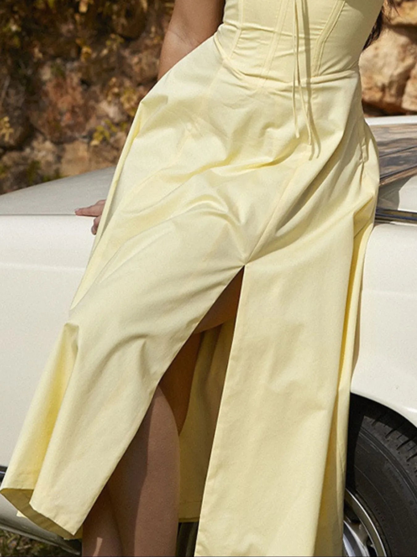 Full Size Slit Sweetheart Neck Cami Dress Plus Size