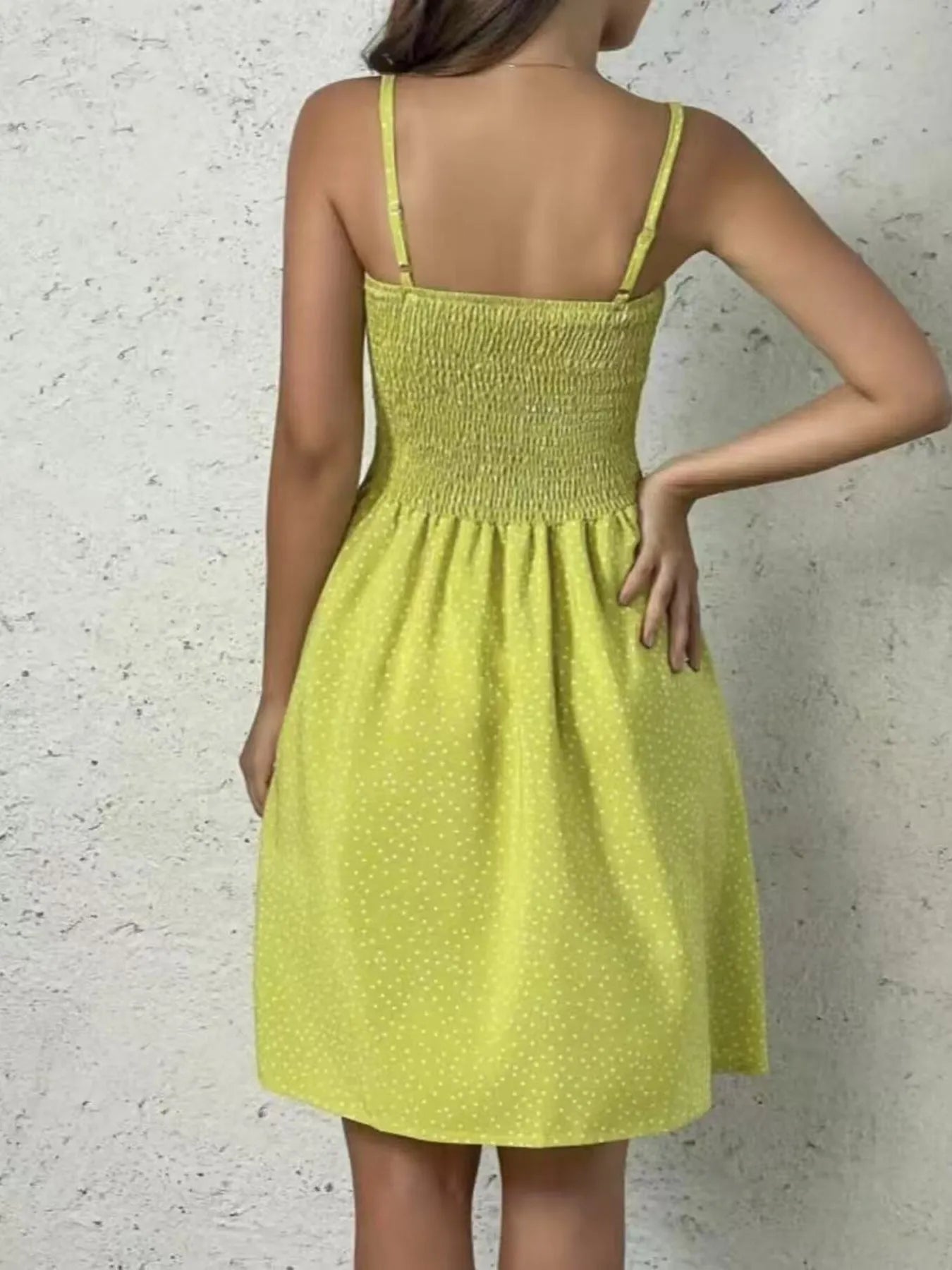 Full Size Smocked Square Neck Cami Dress Plus Size