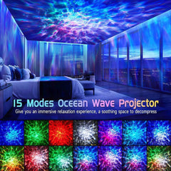 Galaxy light projector: water ripples, Bluetooth speakers