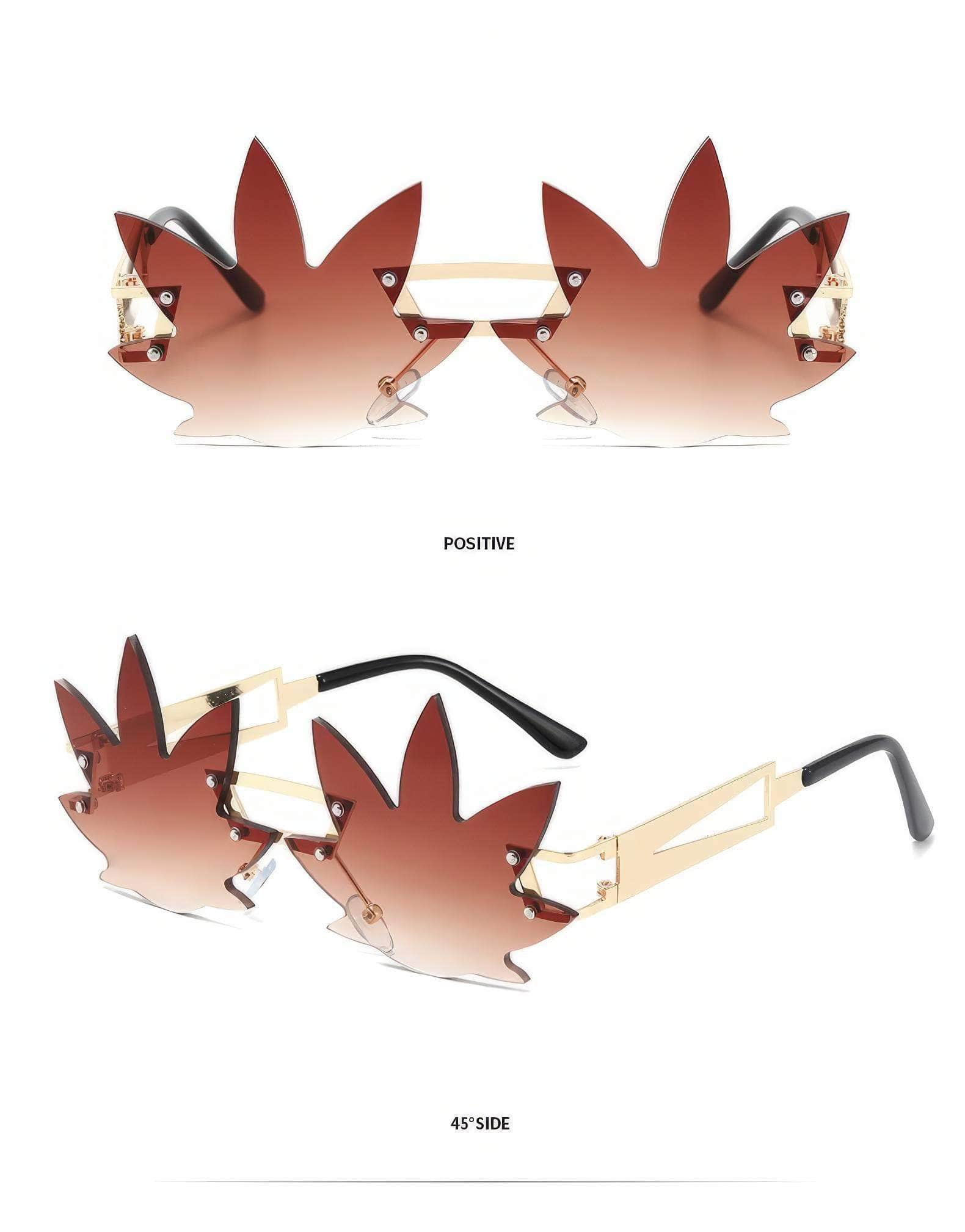 Generic Maple Leaf Sunglasses Unique Style
