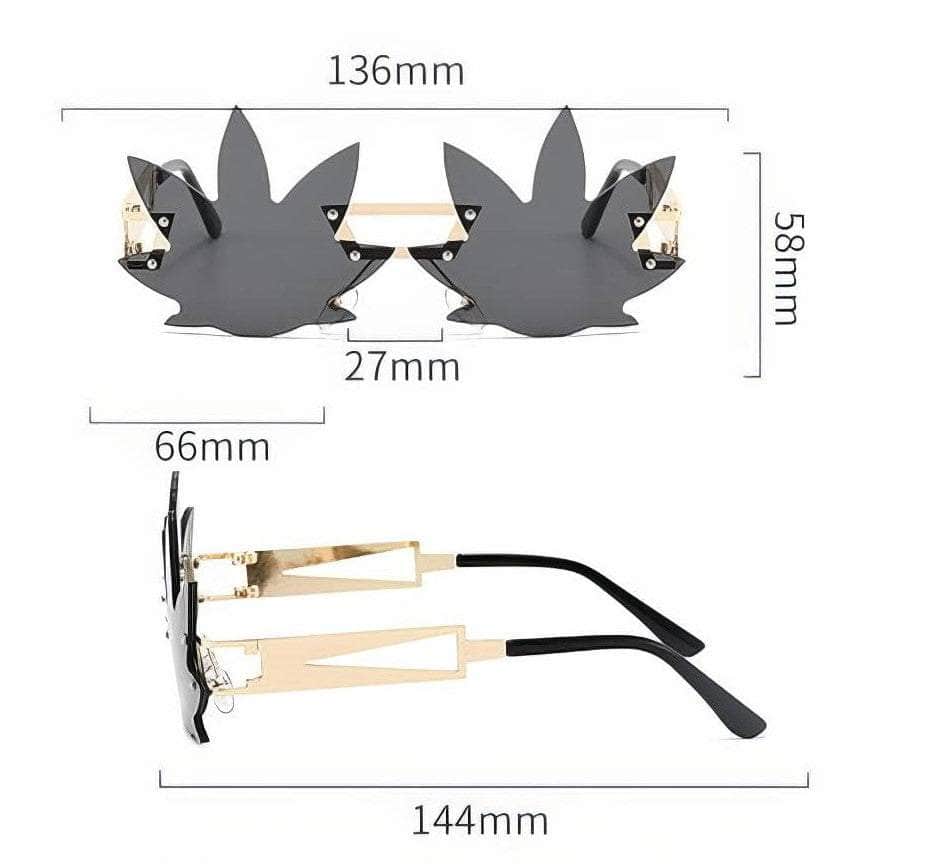 Generic Maple Leaf Sunglasses Unique Style