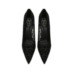 Geometric Monogram Pointed Toe Heels