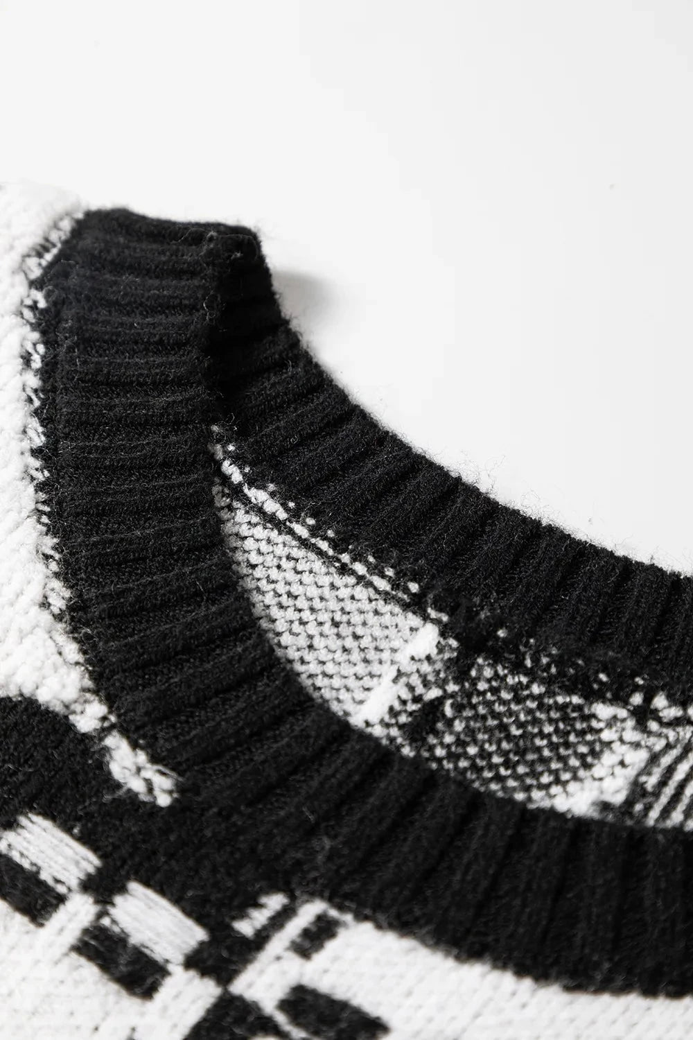 Ghost Checkered Round Neck Sweater