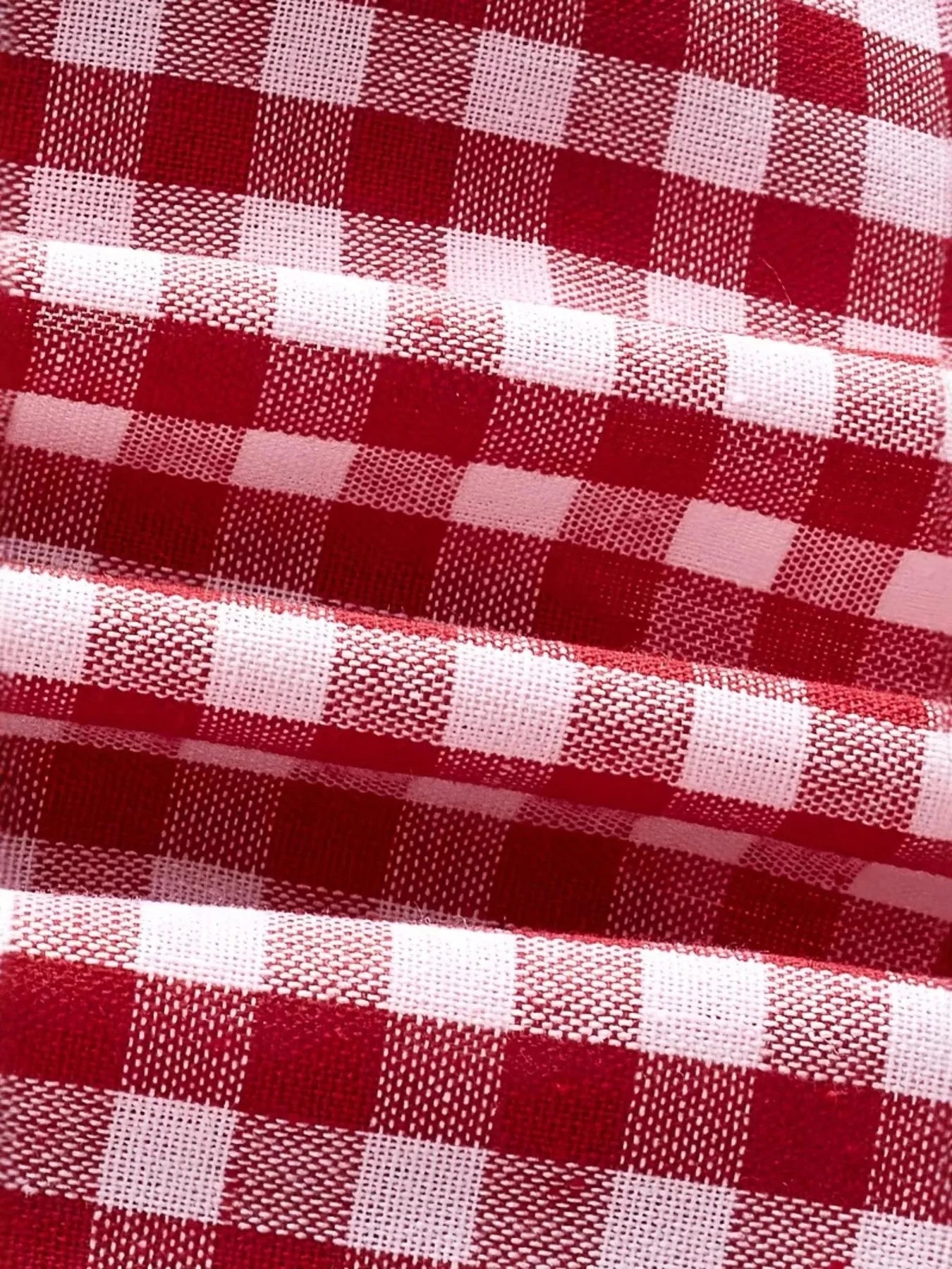 Gingham Check Peplum Cami Top