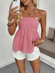 Gingham Halter Neck Cami Top