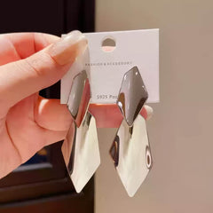 Gold Iridescent Geometric Earrings