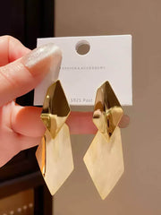 Gold Iridescent Geometric Earrings