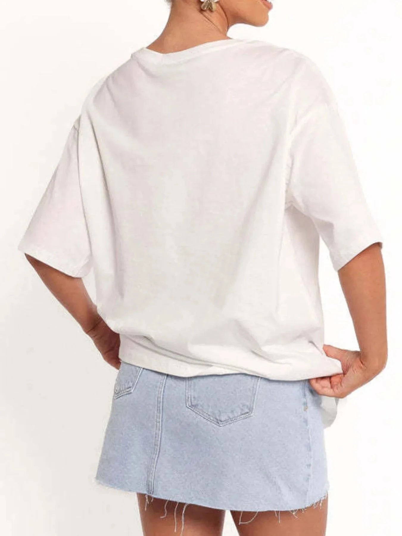 Graphic Round Neck Short Sleeve T-Shirt