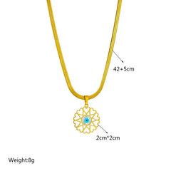 Heart Eye Shape Pendant Necklace N1908
