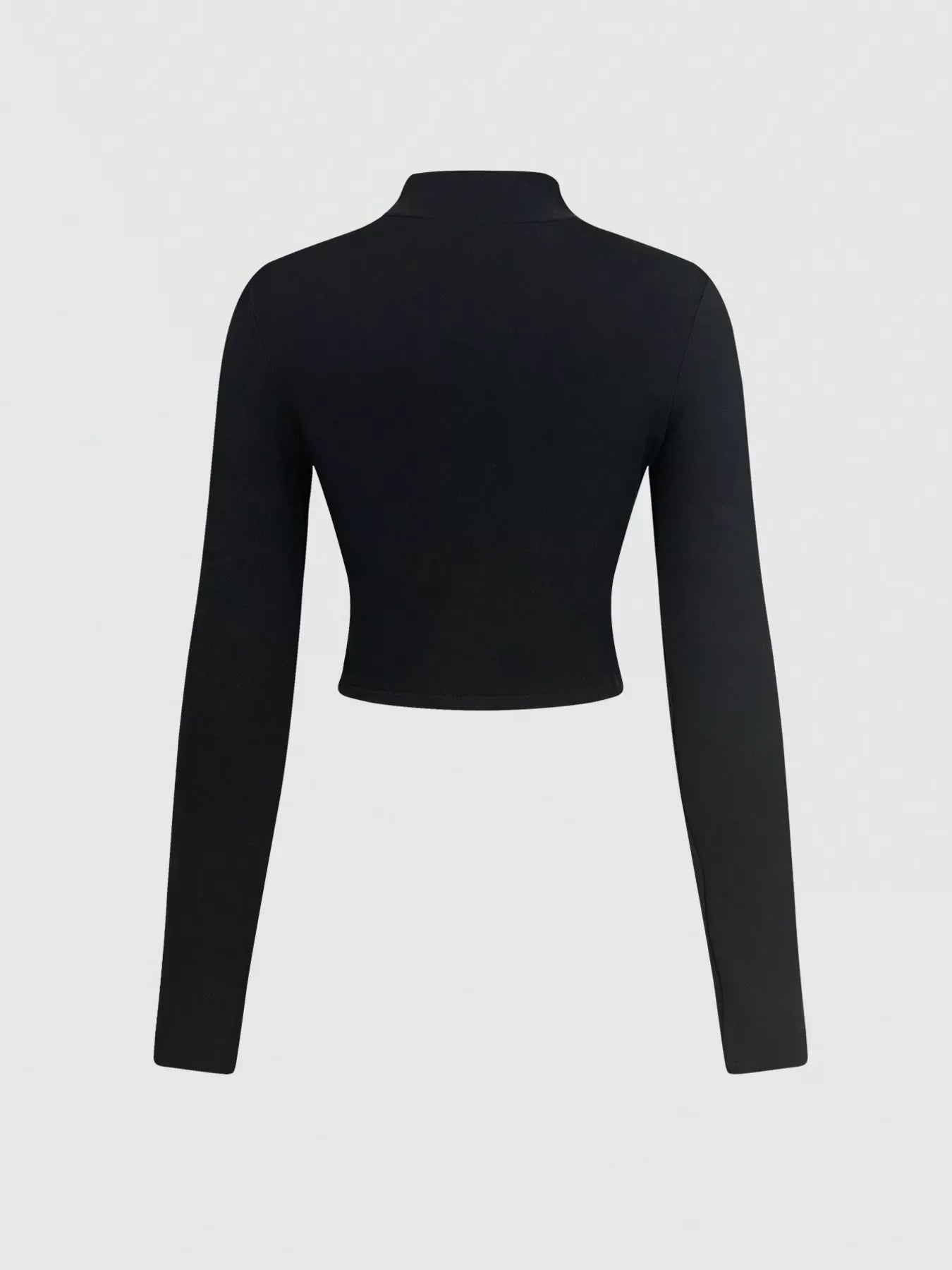 Heart Safety Pin Long Sleeve Crop T-Shirt