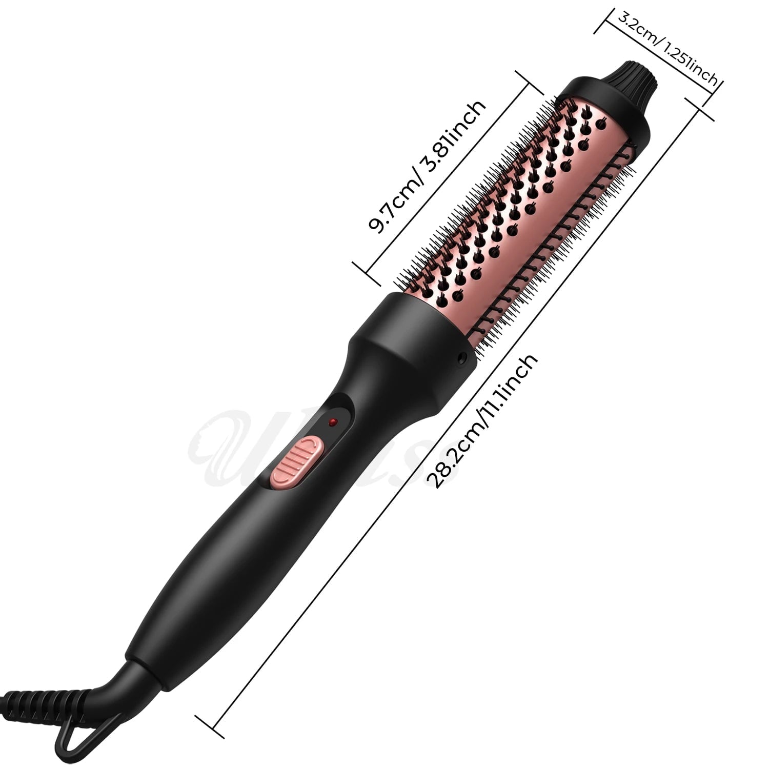 Heated Curling Iron Brush 32mm Ceramic Hair Curler black / EU Plug