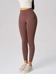 High Waist Active Leggings Dark Brown / 12
