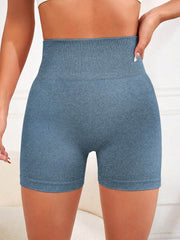 High Waist Active Shorts Dusty Blue / S