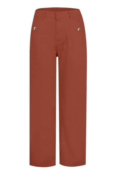 High Waist Jeans with Pockets Caramel / S