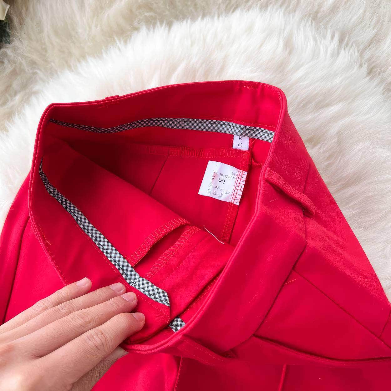 High Waist Pleated Seam Detailed Wide Leg Pants