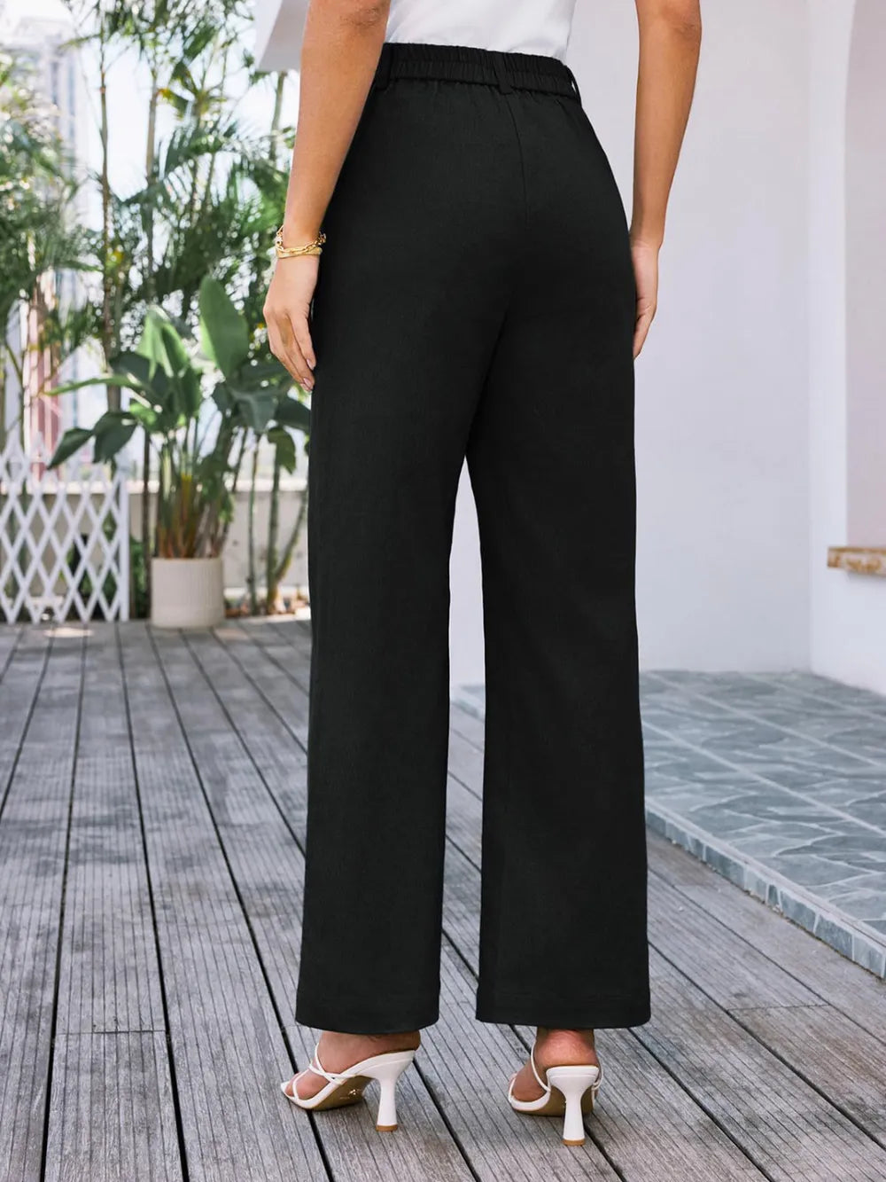 High Waist Wide Leg Pants
