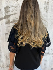 Hollow Out Sleeve Casual Blouse