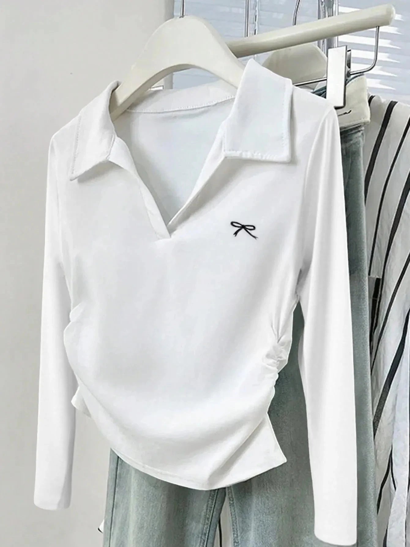 Johnny Collar Long Sleeve T-Shirt