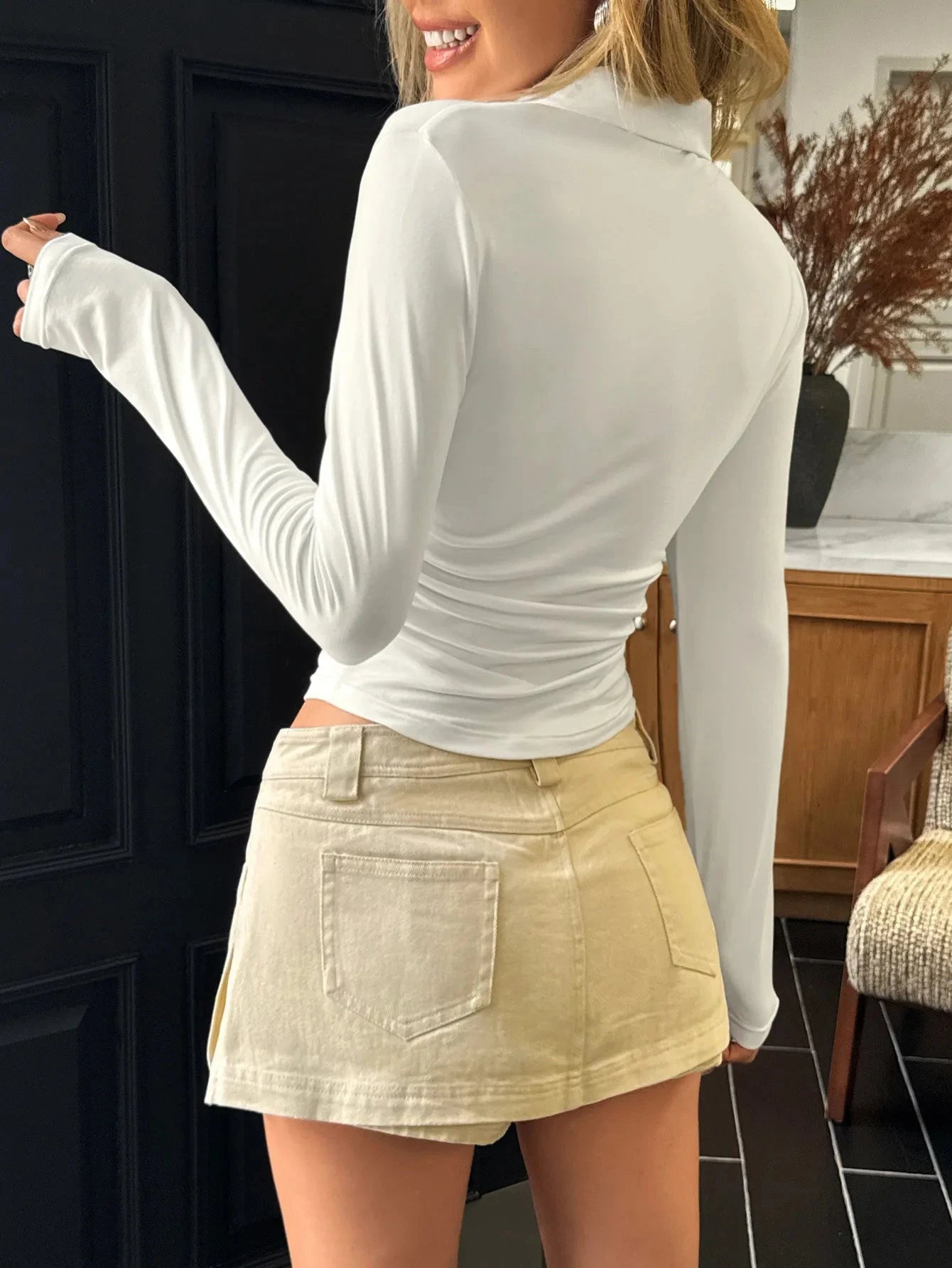 Johnny Collar Long Sleeve T-Shirt