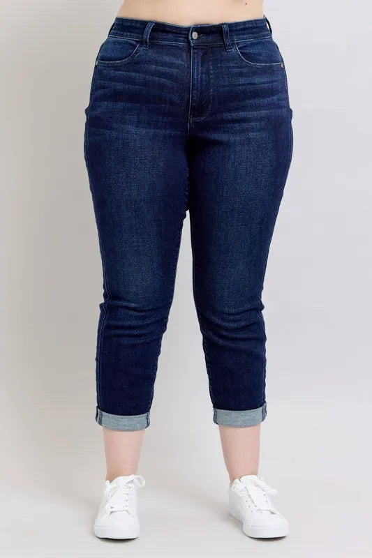 Judy Blue Full Size High Waist Boyfriend Jeans Plus Size