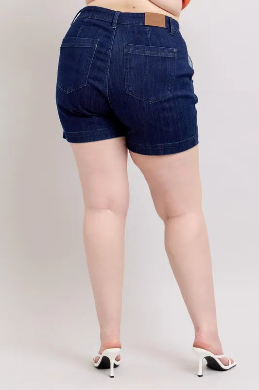 Judy Blue Full Size High Waist Denim Shorts Plus Size