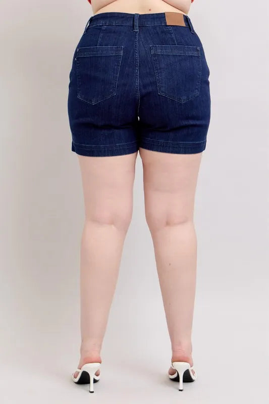 Judy Blue Full Size High Waist Denim Shorts Plus Size