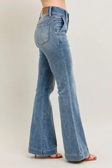 Judy Blue Full Size High-Waist Flare Denim Jeans with Front Seam Detail Plus Size