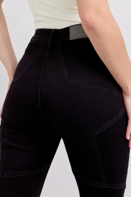 Judy Blue Full Size High Waist Star Seam Detail Flare Plus Size