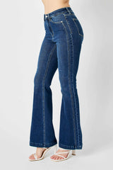Judy Blue Full Size Hw Angled Side Seam Detail Flare Jeans Plus Size