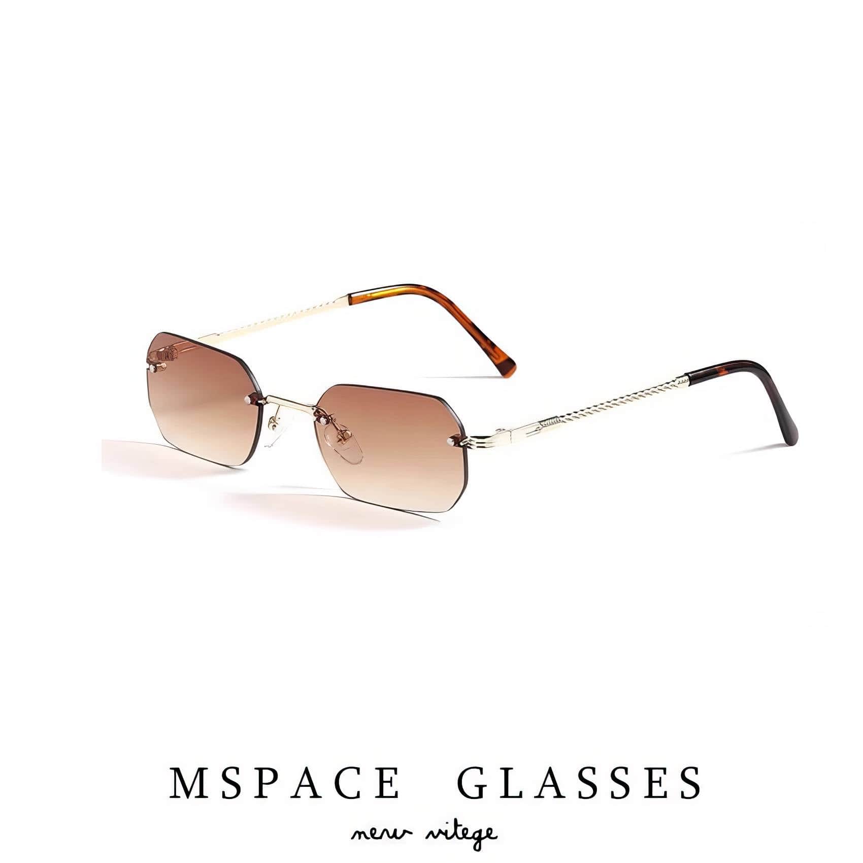 Knitted Rimless Gold Frame Eyewear