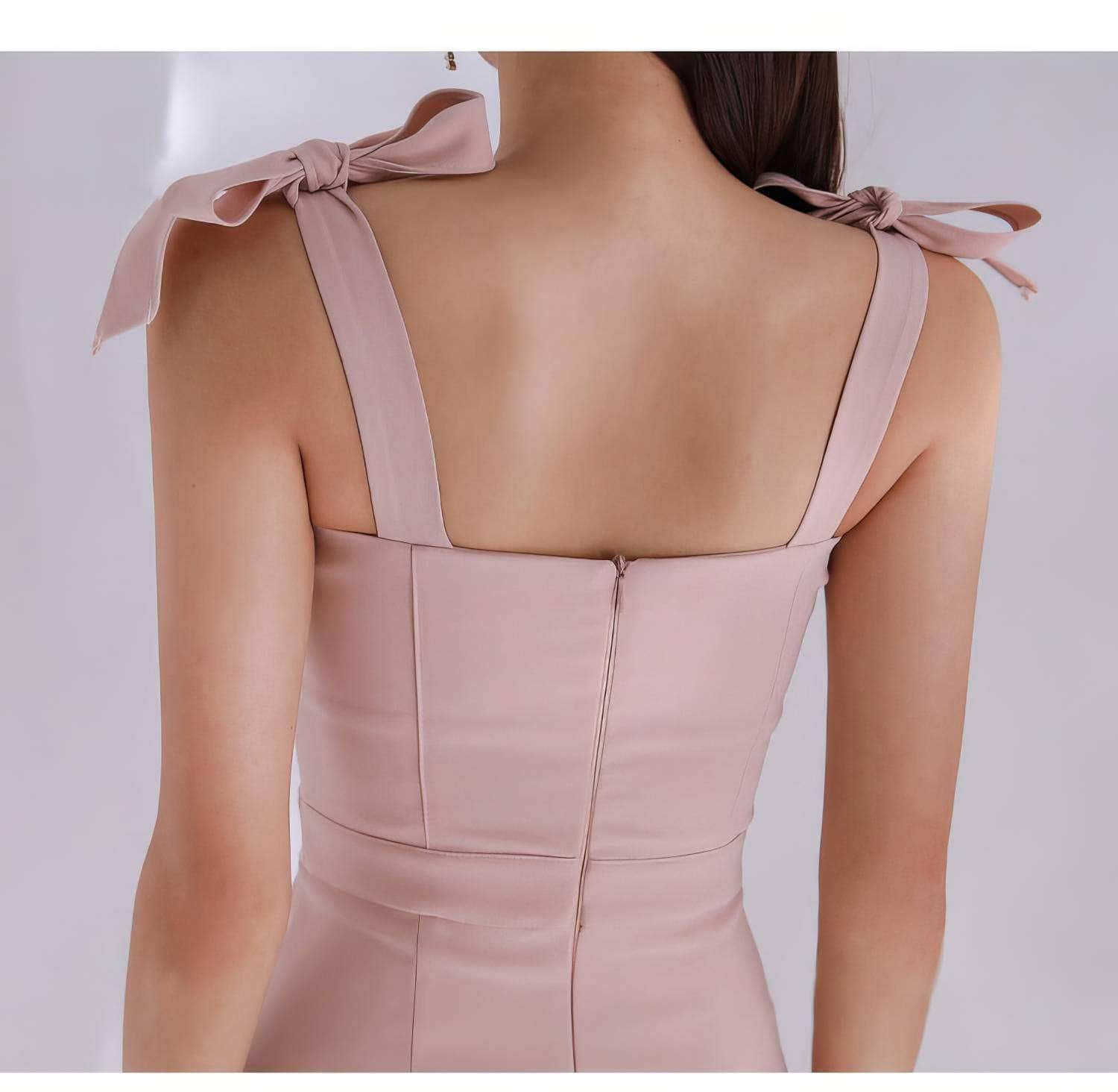 Knotted Shoulders Bustier Bodycon Dress