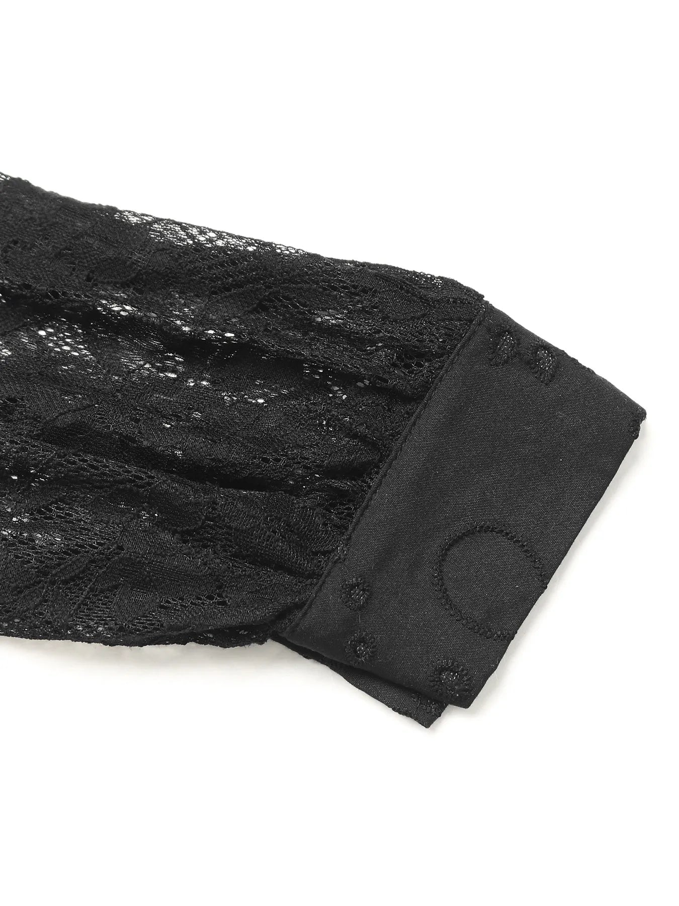 Lace Button Up Long Sleeve Shirt