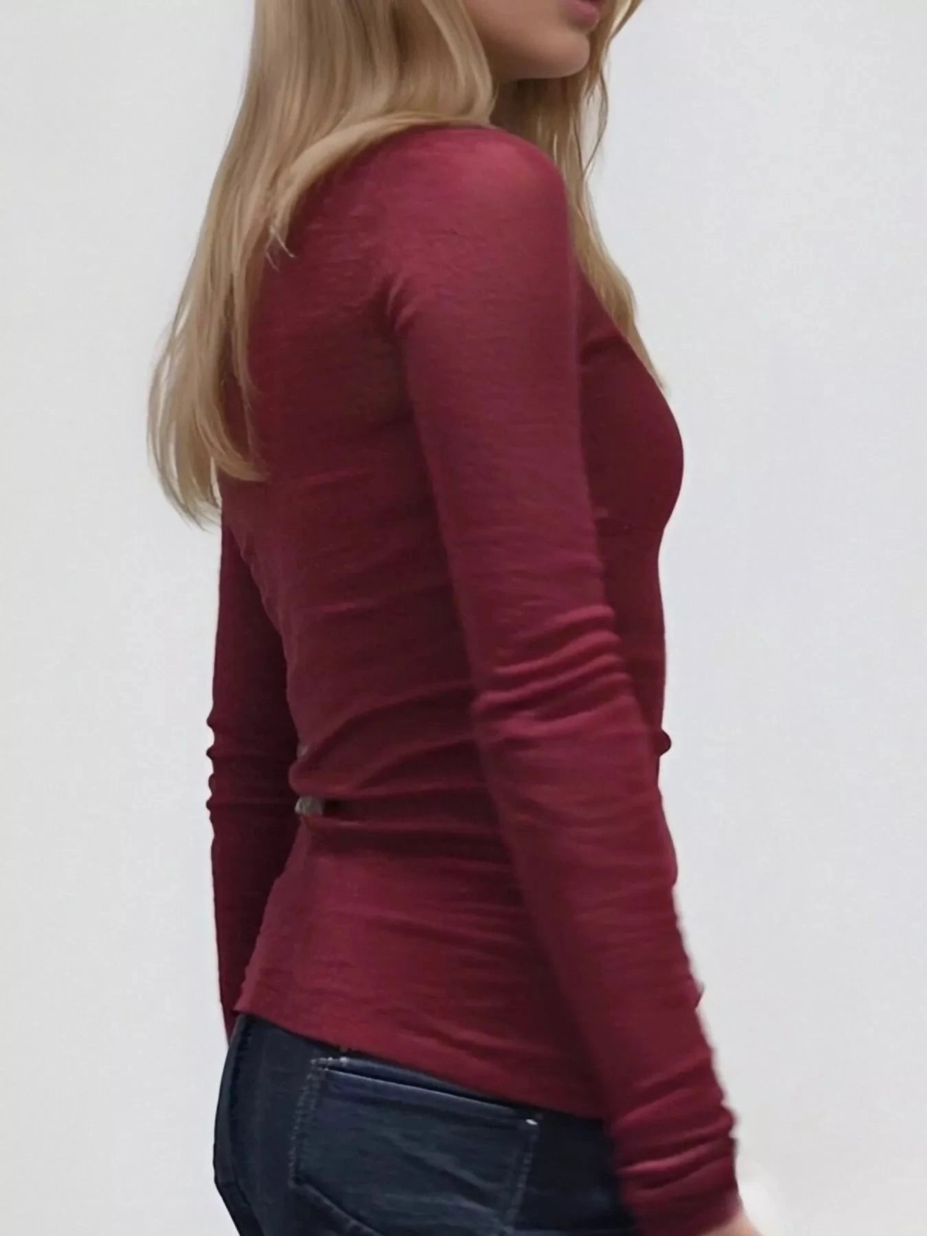 Lace Detail Long Sleeve T-Shirt