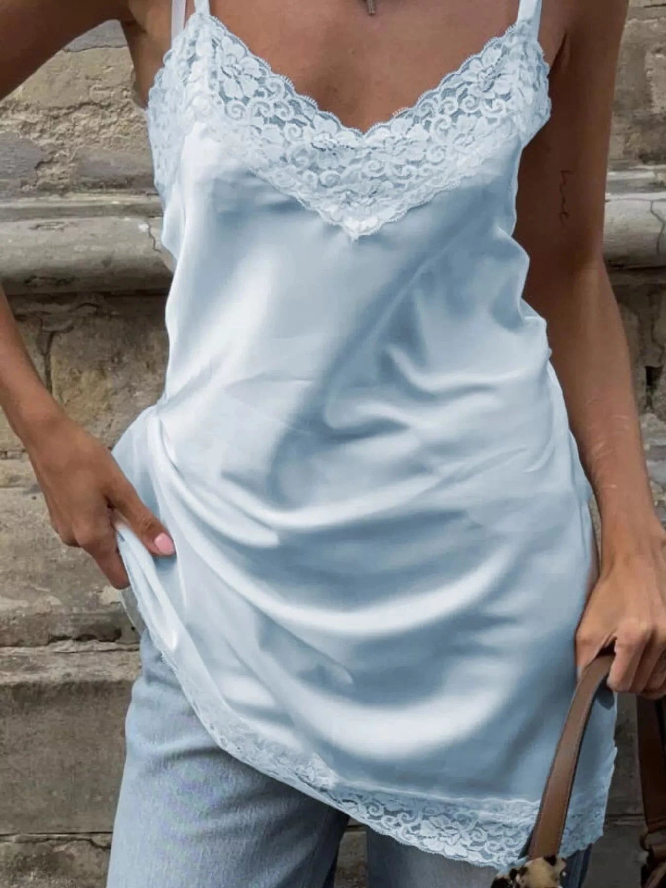 Lace Detail V-Neck Cami