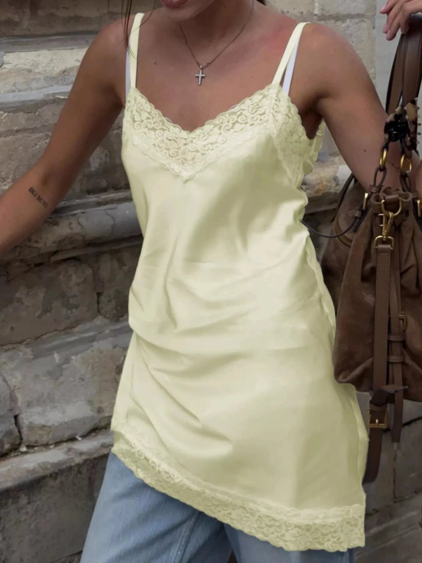 Lace Detail V-Neck Cami