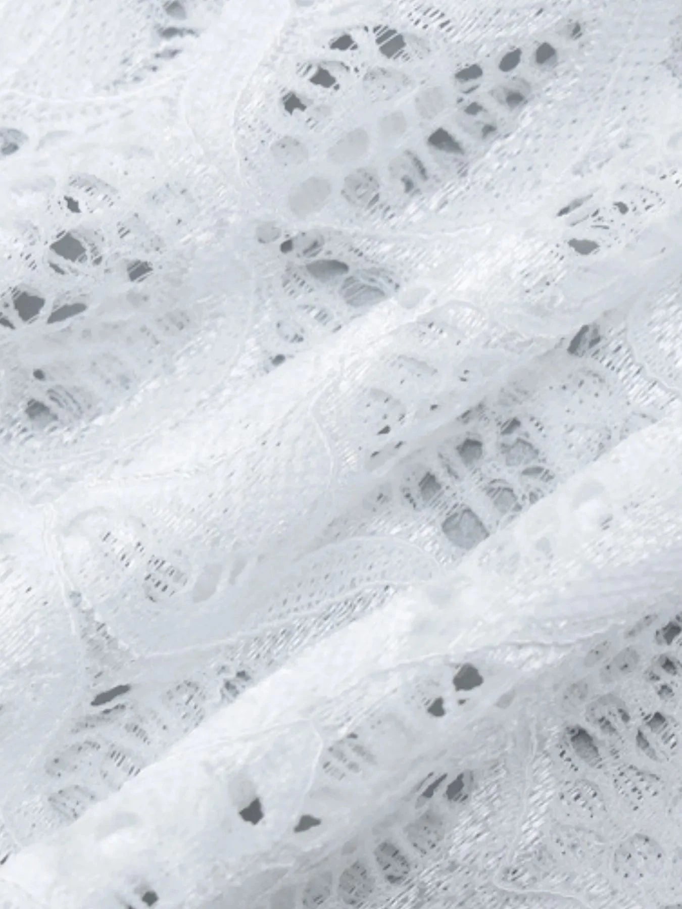 Lace Long Sleeve Deep V-Neck Blouse