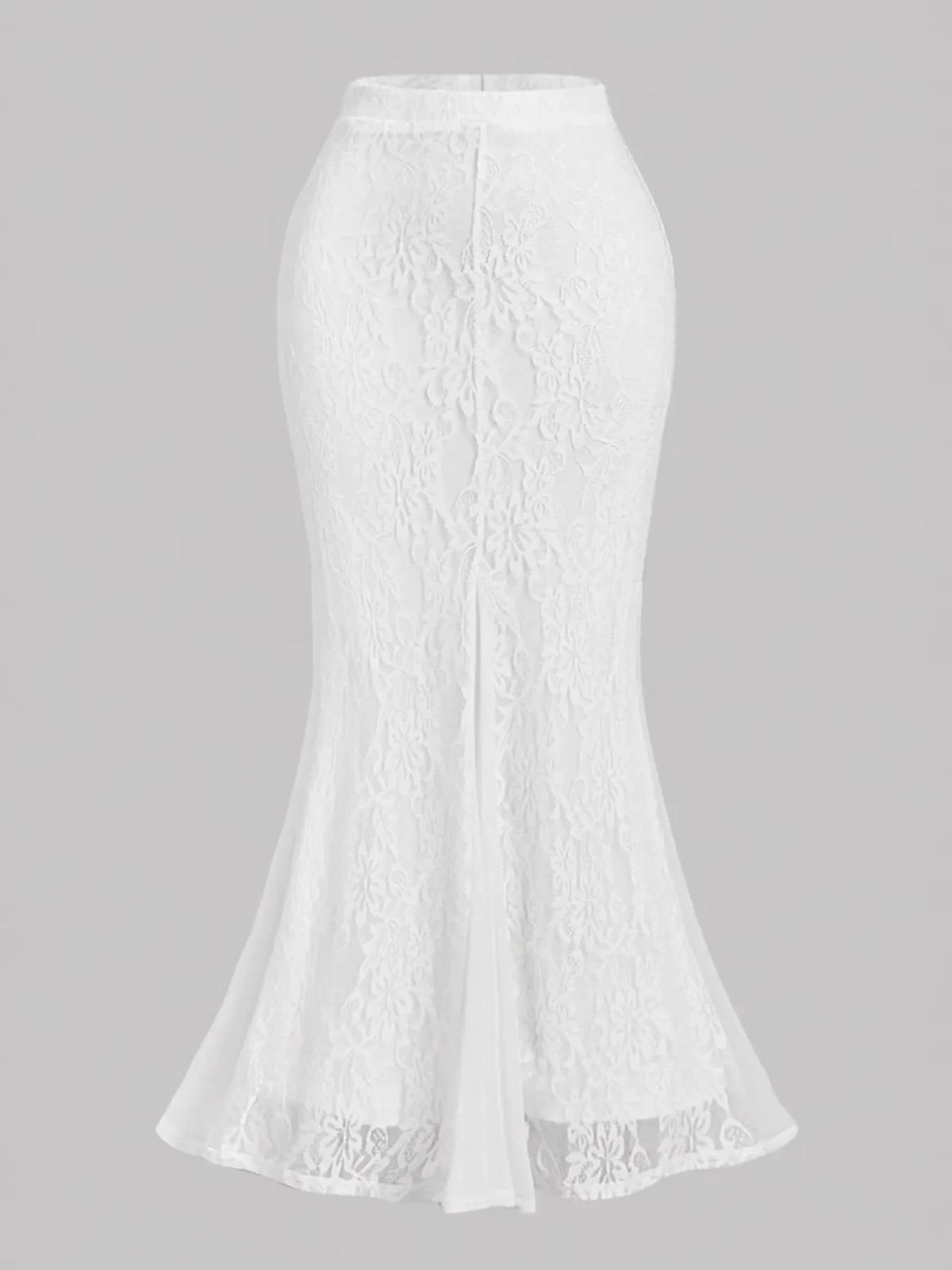 Lace Mermaid Skirt White / XS