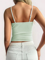 Lace Trim V-Neck Cami Top